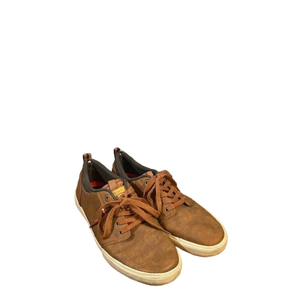 Levi’s Alpine Tumble Men’s Brown Faux Leather Stacked Lace Up Sneakers Sz 9.5 - Picture 11 of 11